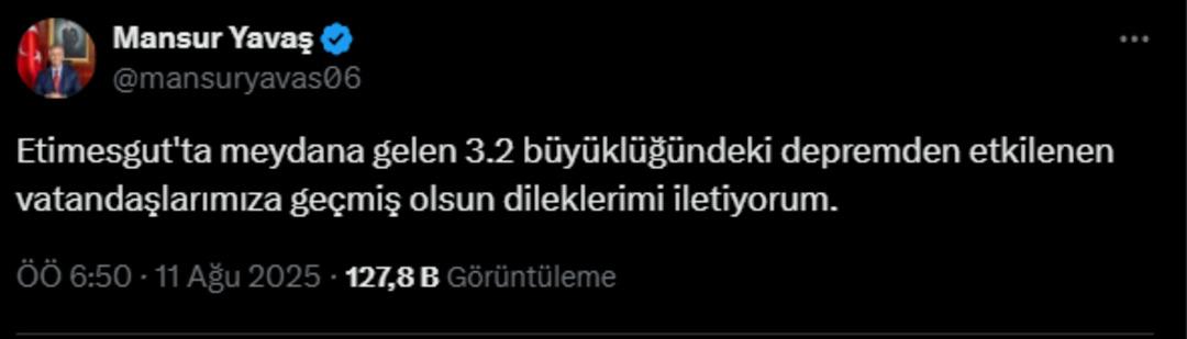 Son Dakika | Apad duyurdu! Ankara'da çankaya merkezli deprem ... Mansur Yavaş Tan Açıklama 3