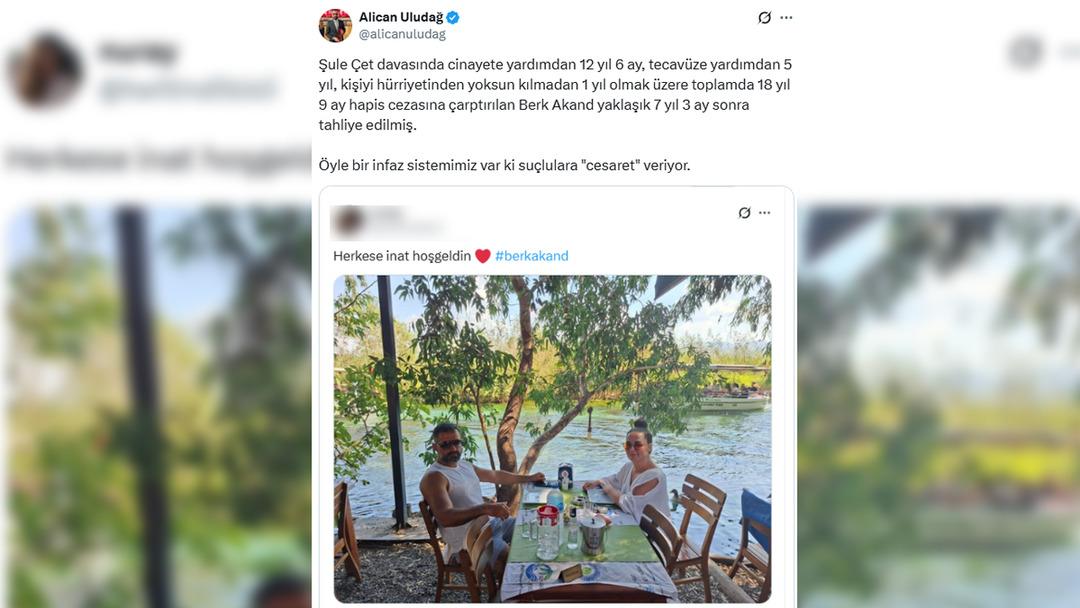 Şule Çet davasında Berk Akand'ın tahliye edildiğini belirtti! Gazeteci Alican Uludağ'a soruşturma 2